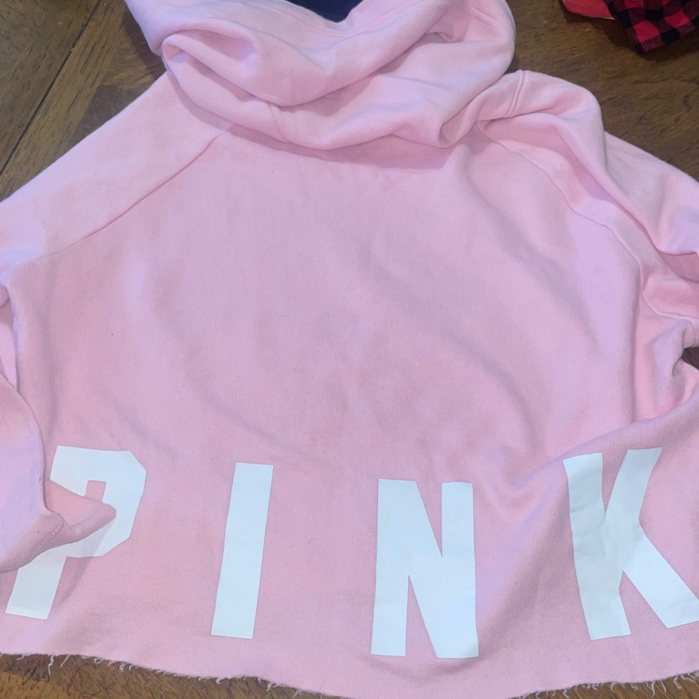 VS PINK CROP VINTAGE HOODIE
